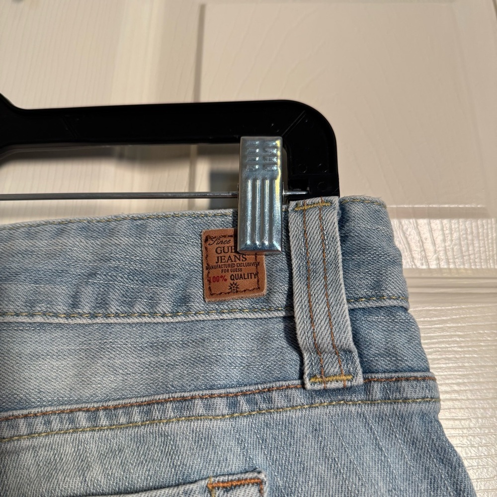 Guess Women's Blue Stretch Denim Jean Shorts - Picture 4 of 10
